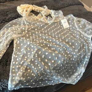 Sheer Polka Dot Blouse